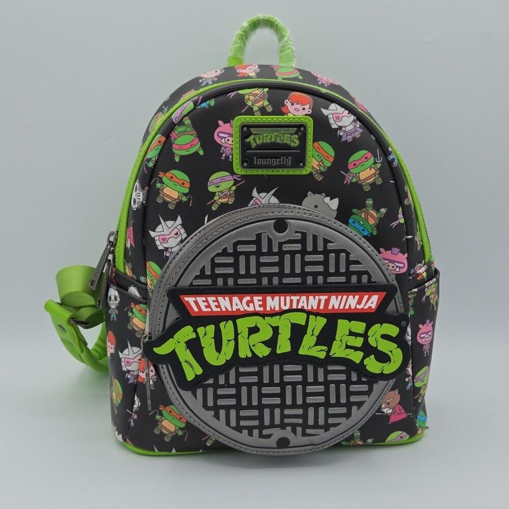 NWT!! Loungefly Teenage Mutant Ninja Turtles Sewer Cap Mini Backpack